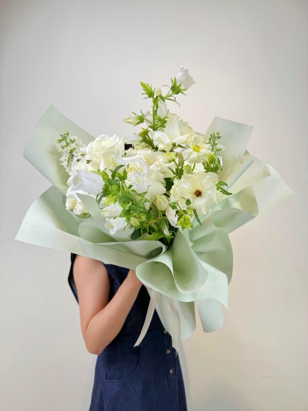 Lady holding fresh flowers